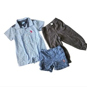 US POLO ASSN Baby Boy 3 Piece Bundle